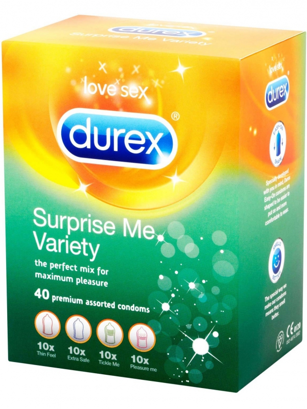 Durex Surprise Me Variety - Kondomer (40-pack)