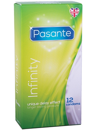 Pasante Infinity Delay - Kondomer (12-pack)