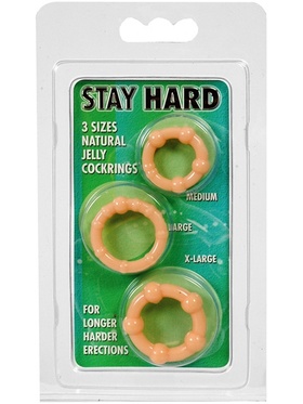 Stay Hard - Penisringar, hudfärg (3-pack)