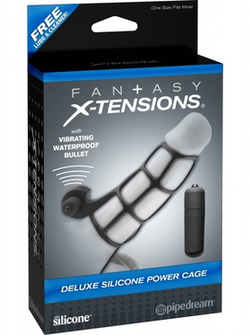 Pipedream Fantasy X-Tensions - Deluxe Silicone Power Cage (svart)