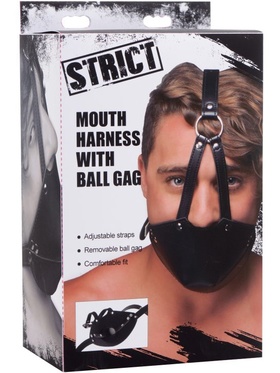 Strict - Mouth Harness with Ball Gag
