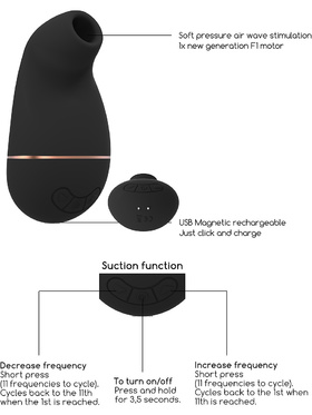 Irresistible - Kissable Lufttrycksvibrator (svart)