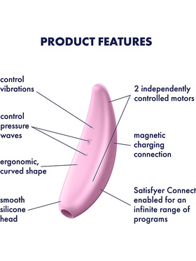 Satisfyer - Curvy 3+ Lufttrycksvibrator (rosa)