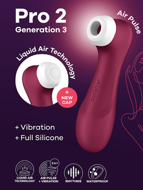 Satisfyer - Pro 2 Generation 3, Liquid Air Lufttrycksvibrator (röd)
