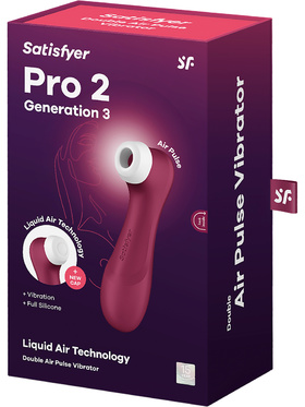 Satisfyer - Pro 2 Generation 3, Liquid Air Lufttrycksvibrator (röd)