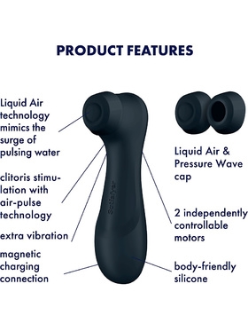 Satisfyer - Pro 2 Generation 3, Liquid Air Lufttrycksvibrator (svart)