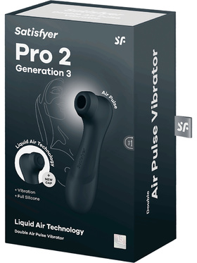 Satisfyer - Pro 2 Generation 3, Liquid Air Lufttrycksvibrator (svart)